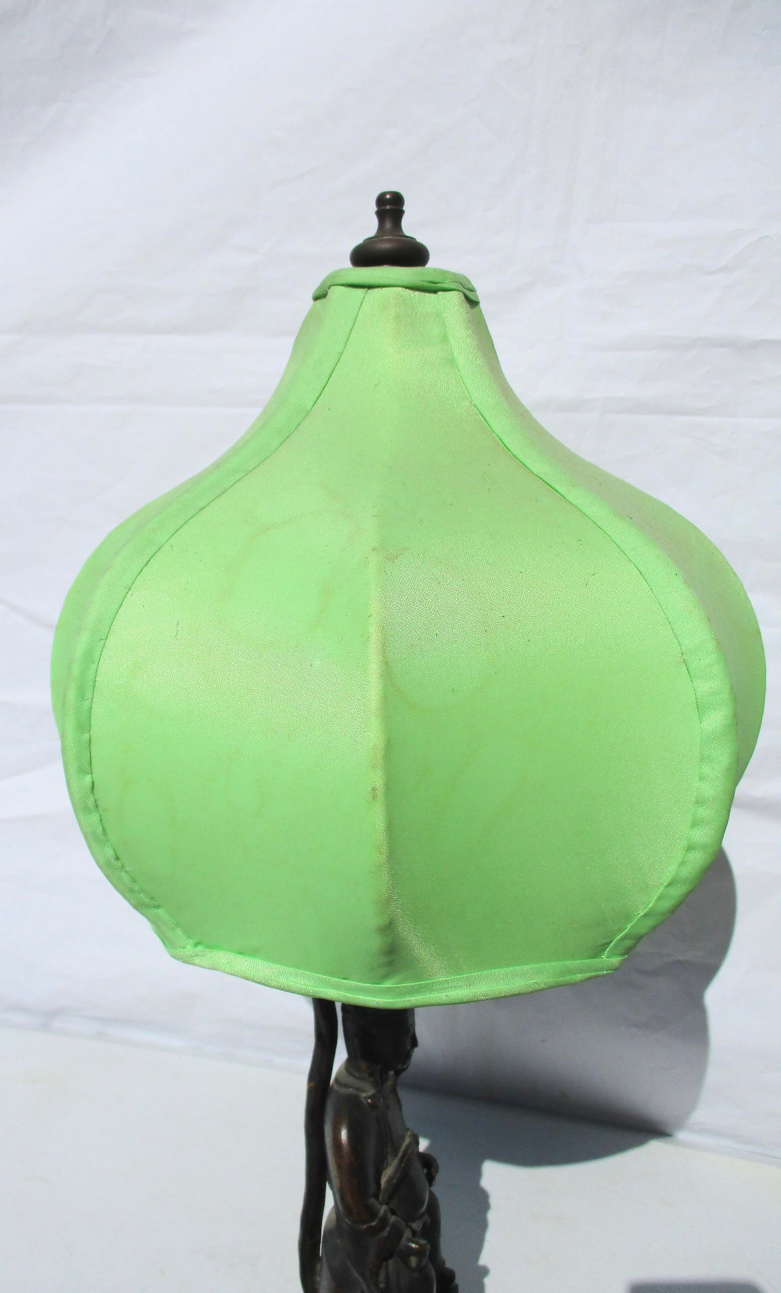 Chinese Ming Bronze Ancestor Figure Mounted as Lamp - 9