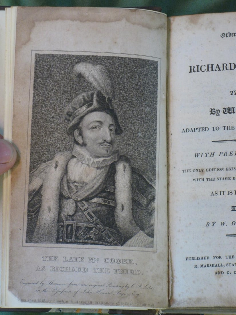 Antique Book Oxberry's English Dama Rare Edition 9 Plays C. 1818 Shakespeare Fine Rebinding - 11