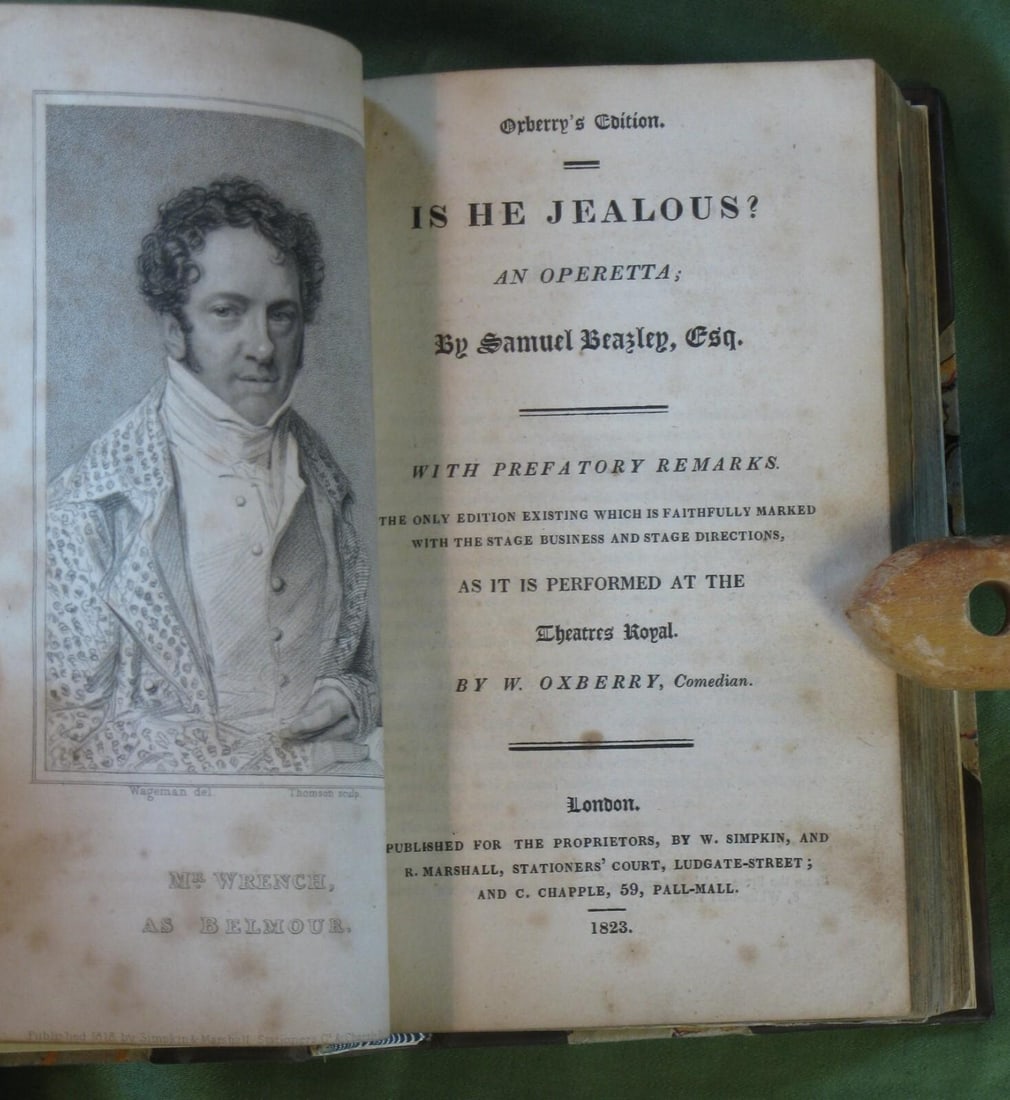 Antique Book Oxberry's English Dama Rare Edition 9 Plays C. 1818 Shakespeare Fine Rebinding - 16