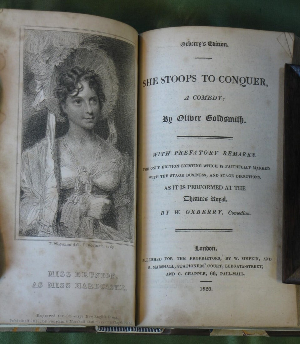 Antique Book Oxberry's English Dama Rare Edition 9 Plays C. 1818 Shakespeare Fine Rebinding - 4