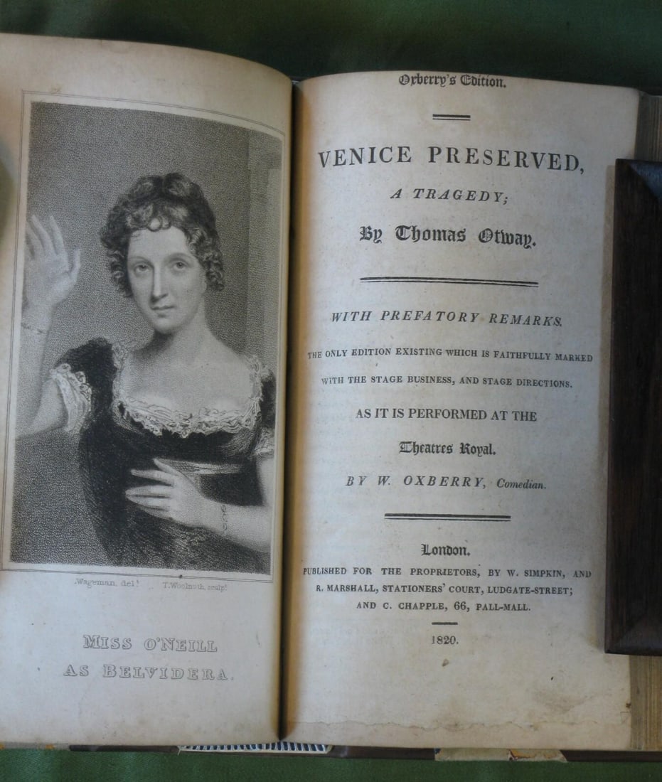 Antique Book Oxberry's English Dama Rare Edition 9 Plays C. 1818 Shakespeare Fine Rebinding - 5