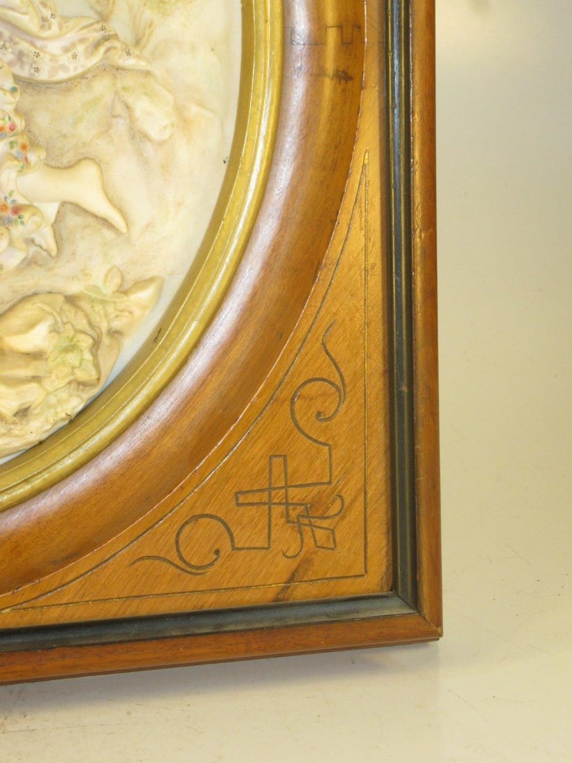 Antique Porcelain Plaque, "The Storm" (La TempÃªte) After: French Artist Pierre Auguste - 4