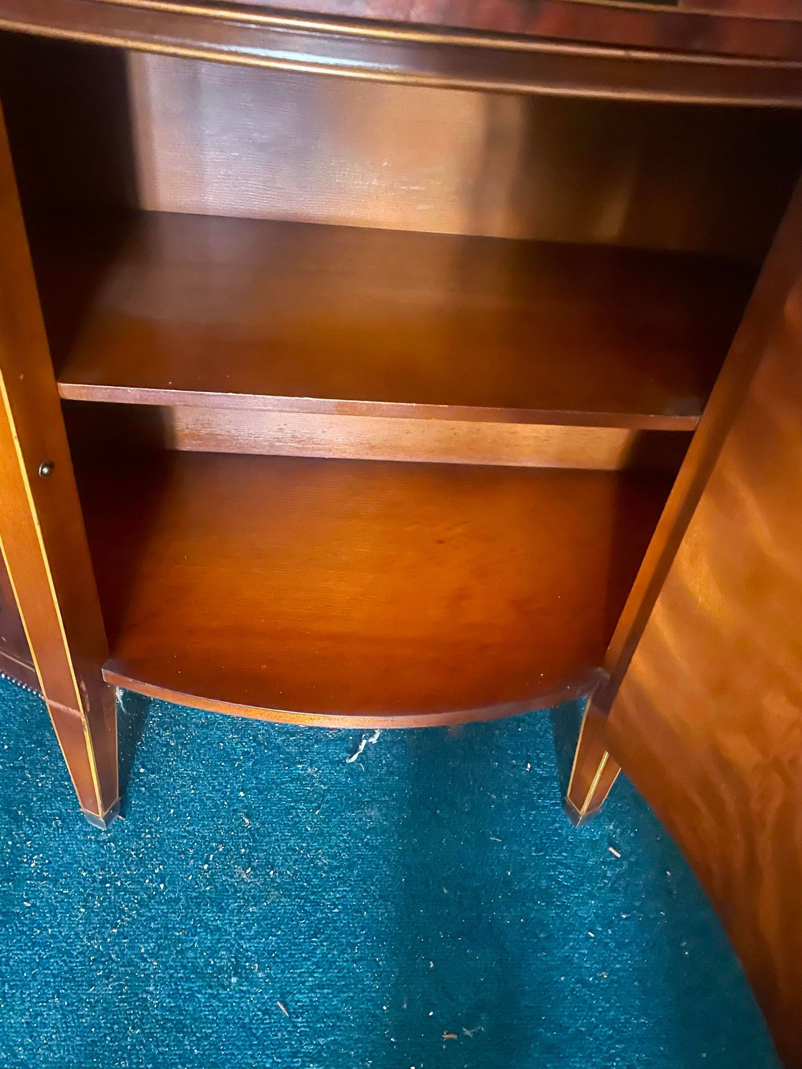 Mid 20th Century Pair of Grand Rapids Imperial Furniture Demilune Adams Style Paint Decorated Cabine - 7