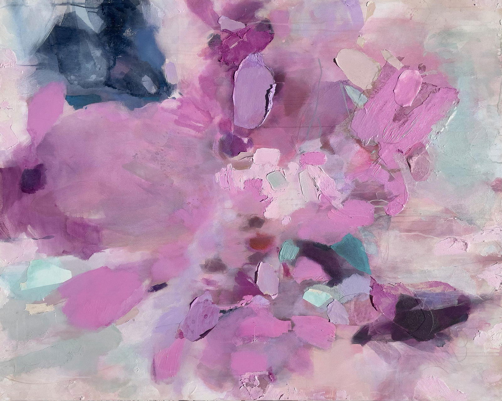 Blame It on the Twilight Dimensional Abstract in Plum and Orchid - 3