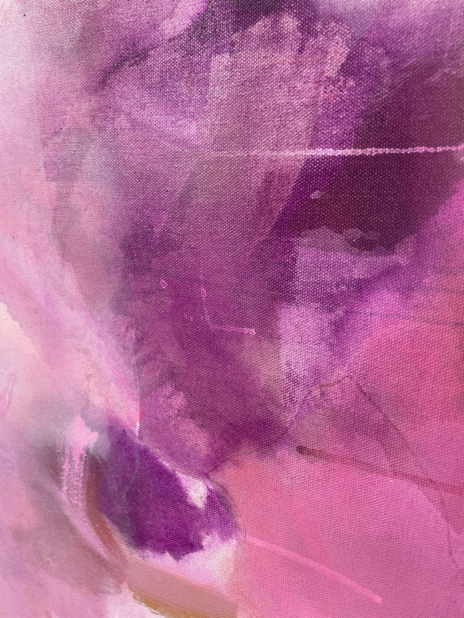 Blame It on the Twilight Dimensional Abstract in Plum and Orchid - 4