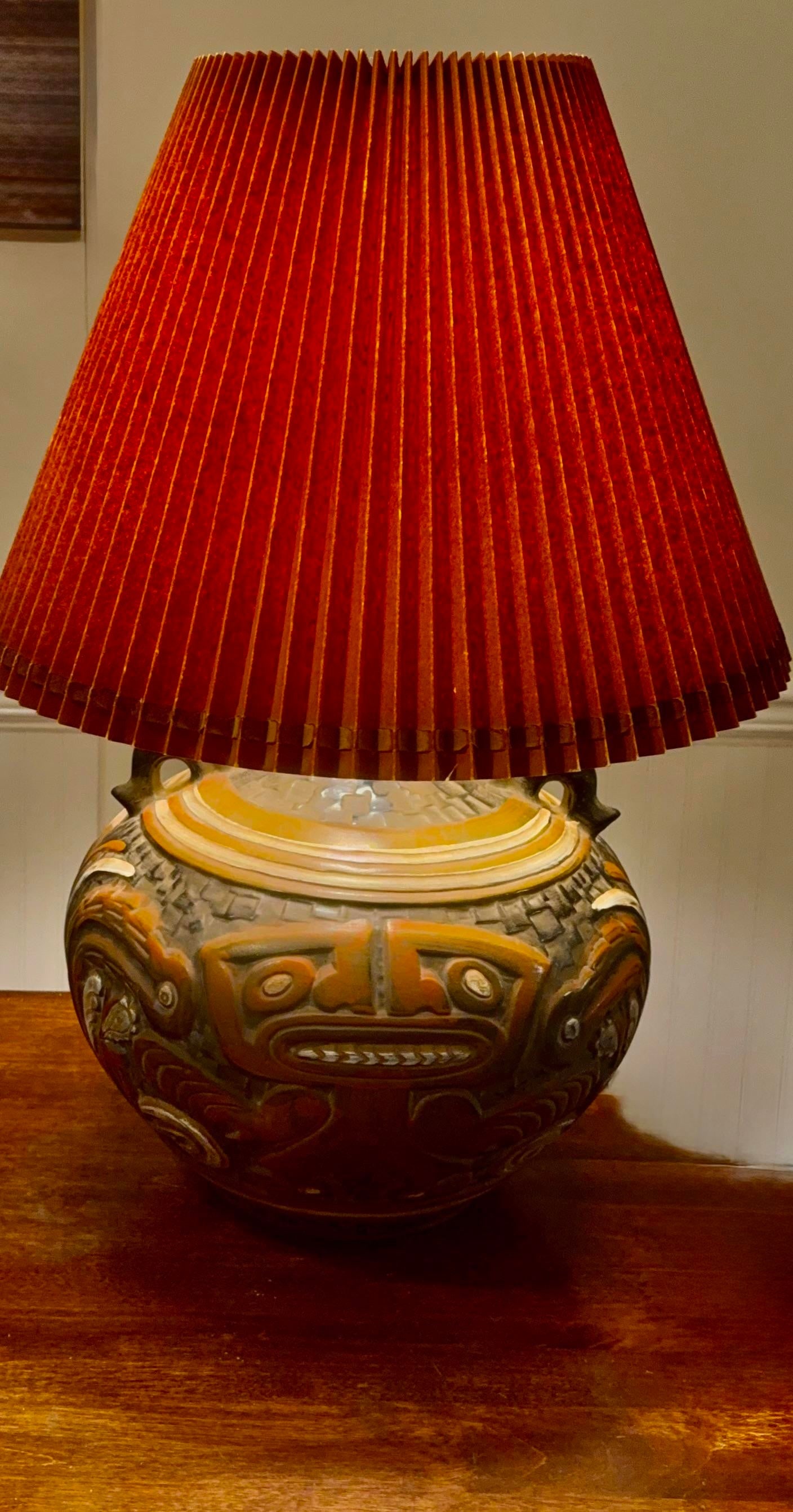 1970 Tiki Mayan Gods Lamp - 3