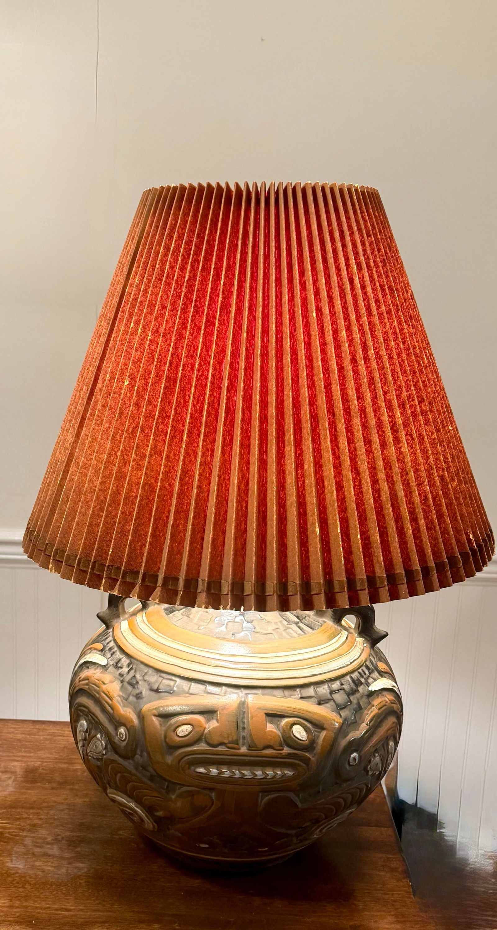 1970 Tiki Mayan Gods Lamp - 6