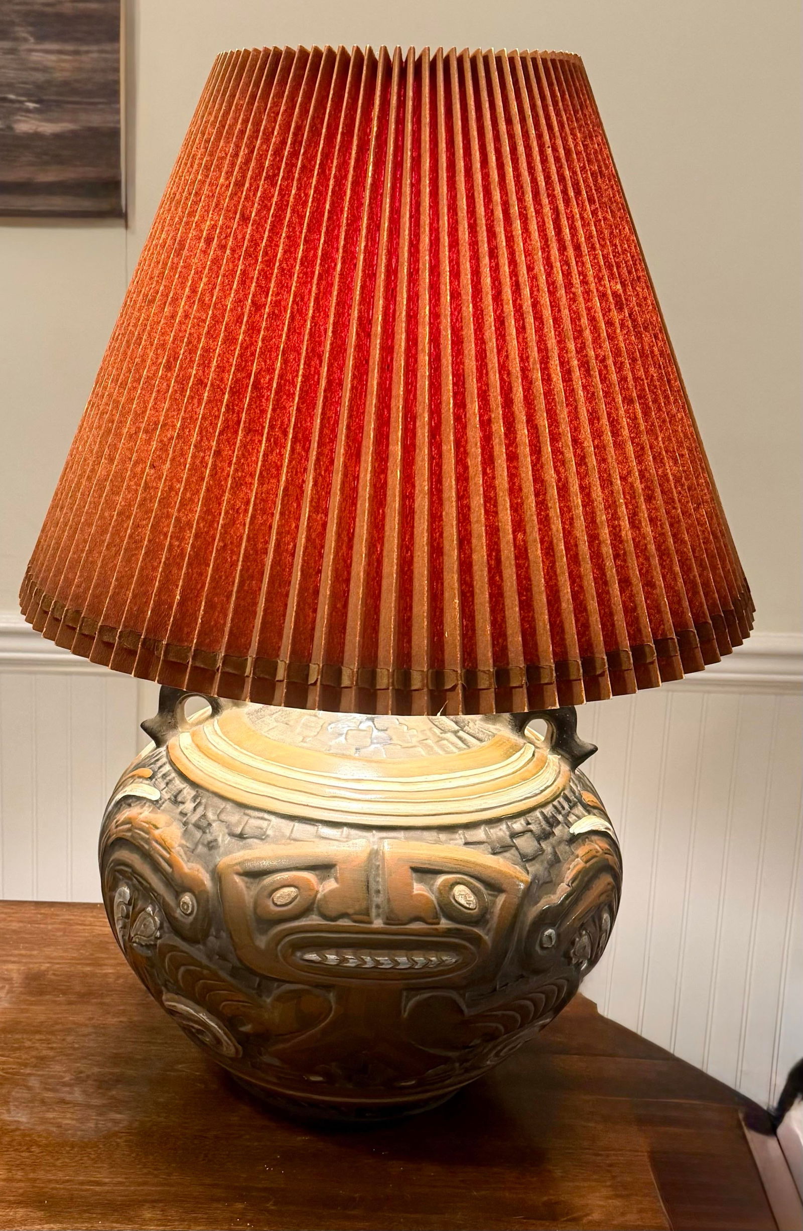 1970 Tiki Mayan Gods Lamp - 7