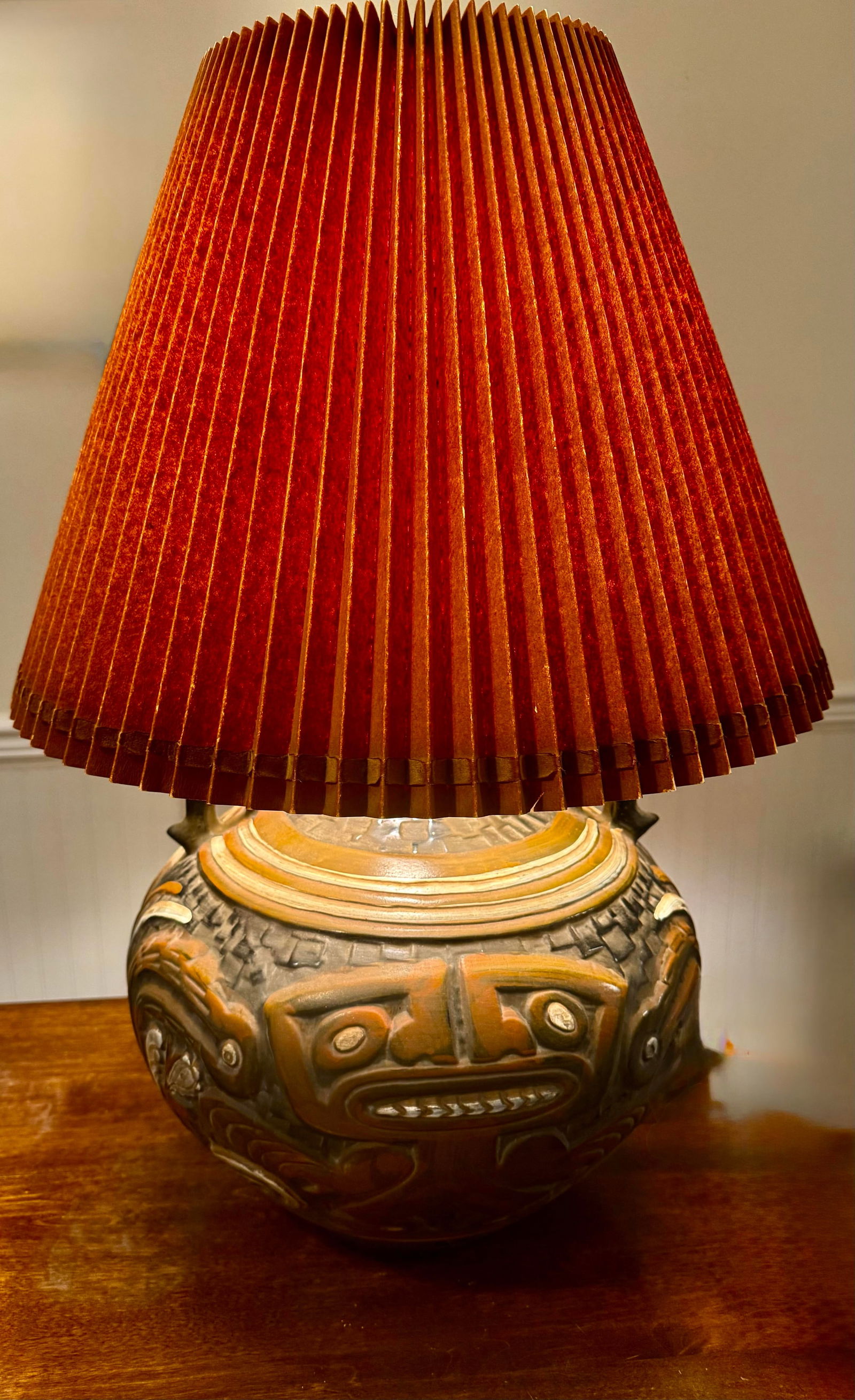 1970 Tiki Mayan Gods Lamp - 8