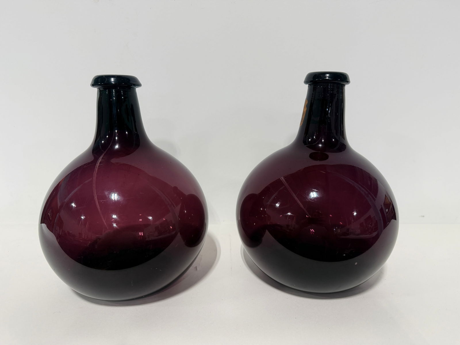 Pair, Scottish Apothecary Amethyst Glass Bottles, C. 1890 With Labels - 7