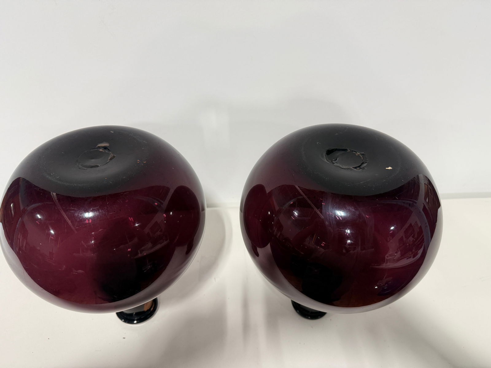 Pair, Scottish Apothecary Amethyst Glass Bottles, C. 1890 With Labels - 8
