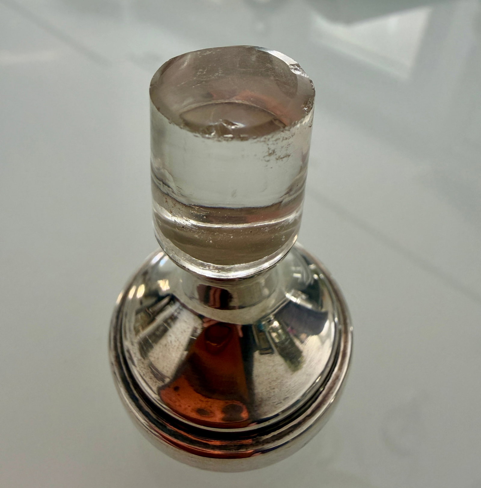 Antique French Sterling Apertif Set With Silver Plate Gallery Tray, 7pc Set - 14