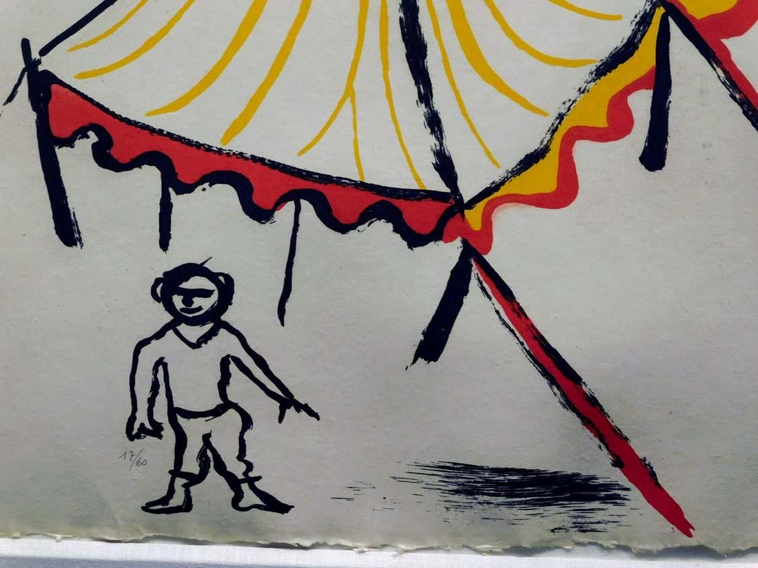 Alexander Calder "Circus Tent" Hand Signed Lithograph on Paper - 4