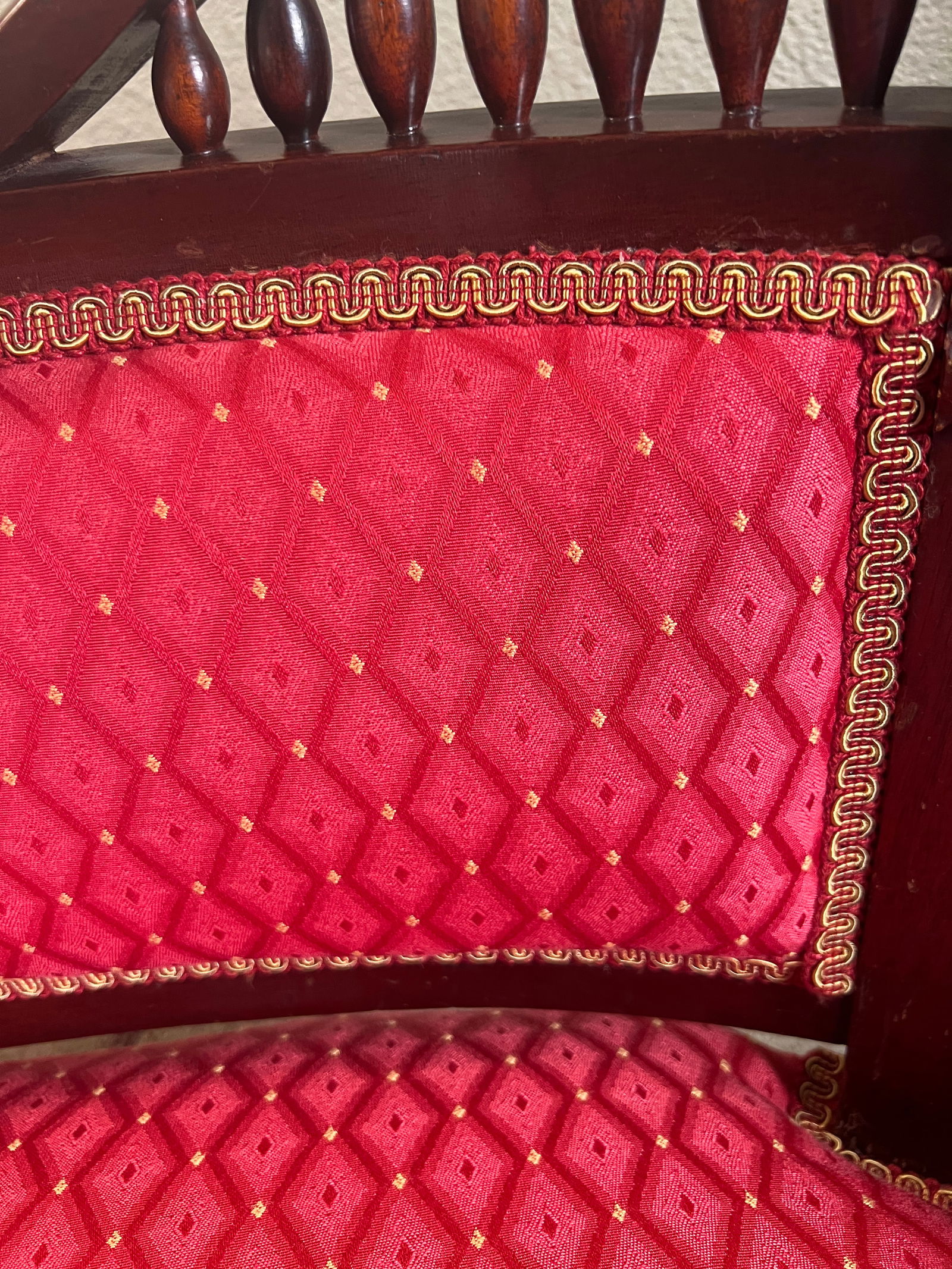 Edwardian Neoclassical Mahogany Parlor Settee, Circa 1900, Professionally Upholstered - 7