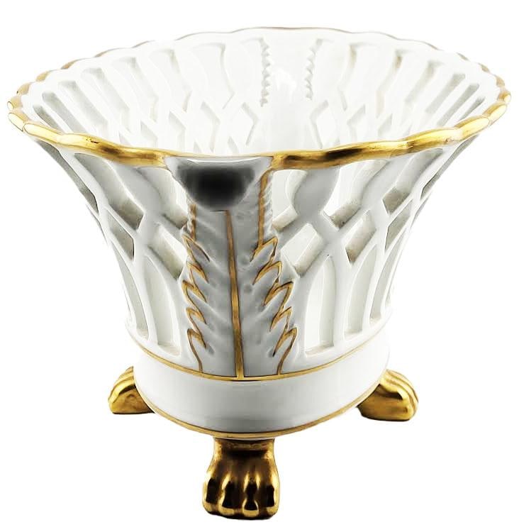 Vintage Vista Alegre White Porcelain Reticulated Parisian Style Bowl - Made in Portugal - 3