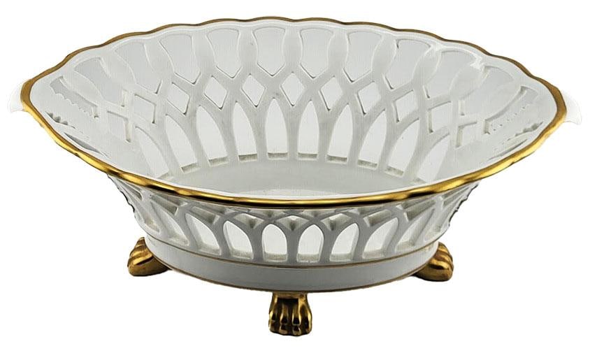 Vintage Vista Alegre White Porcelain Reticulated Parisian Style Bowl - Made in Portugal - 4