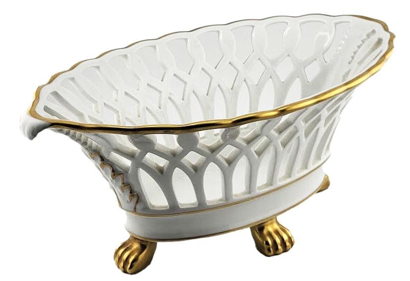 Vintage Vista Alegre White Porcelain Reticulated Parisian Style Bowl - Made in Portugal - 5