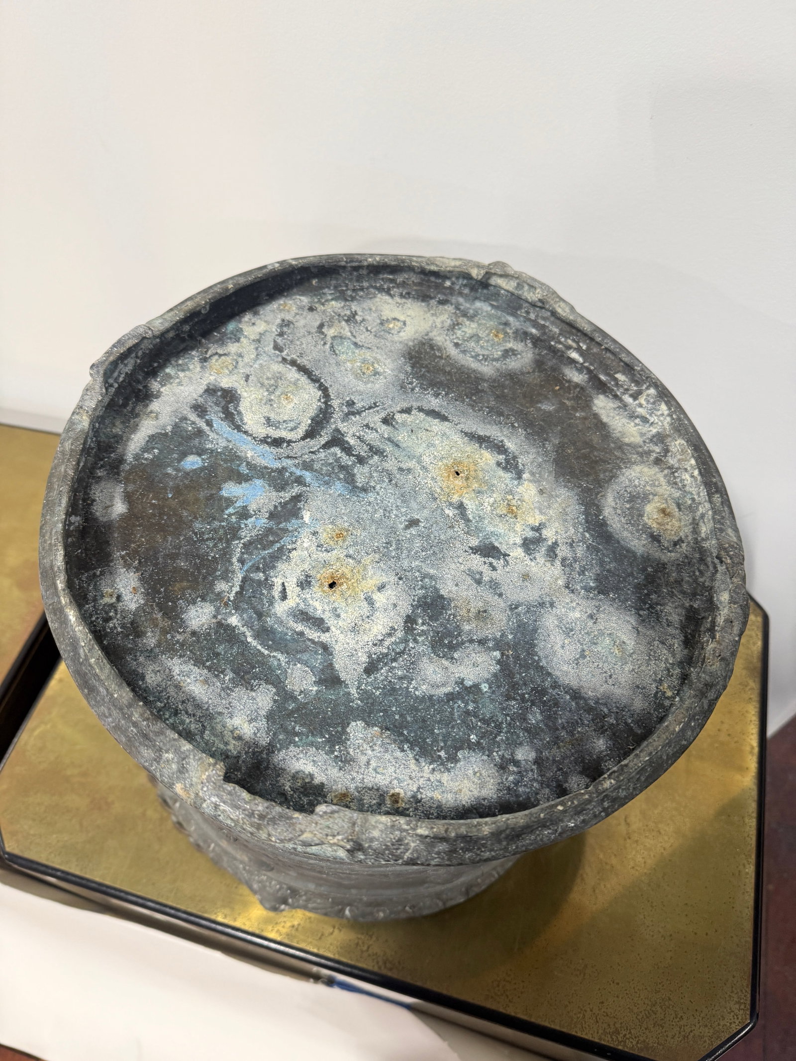 Georgian or French Neoclassical Cast Lead Bacchanal Cachepot, 19th Century - 13