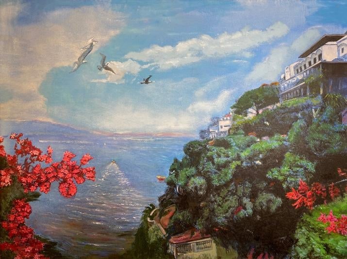 Alton S Tobey - Seascape Terrace, Original, Signed - 2