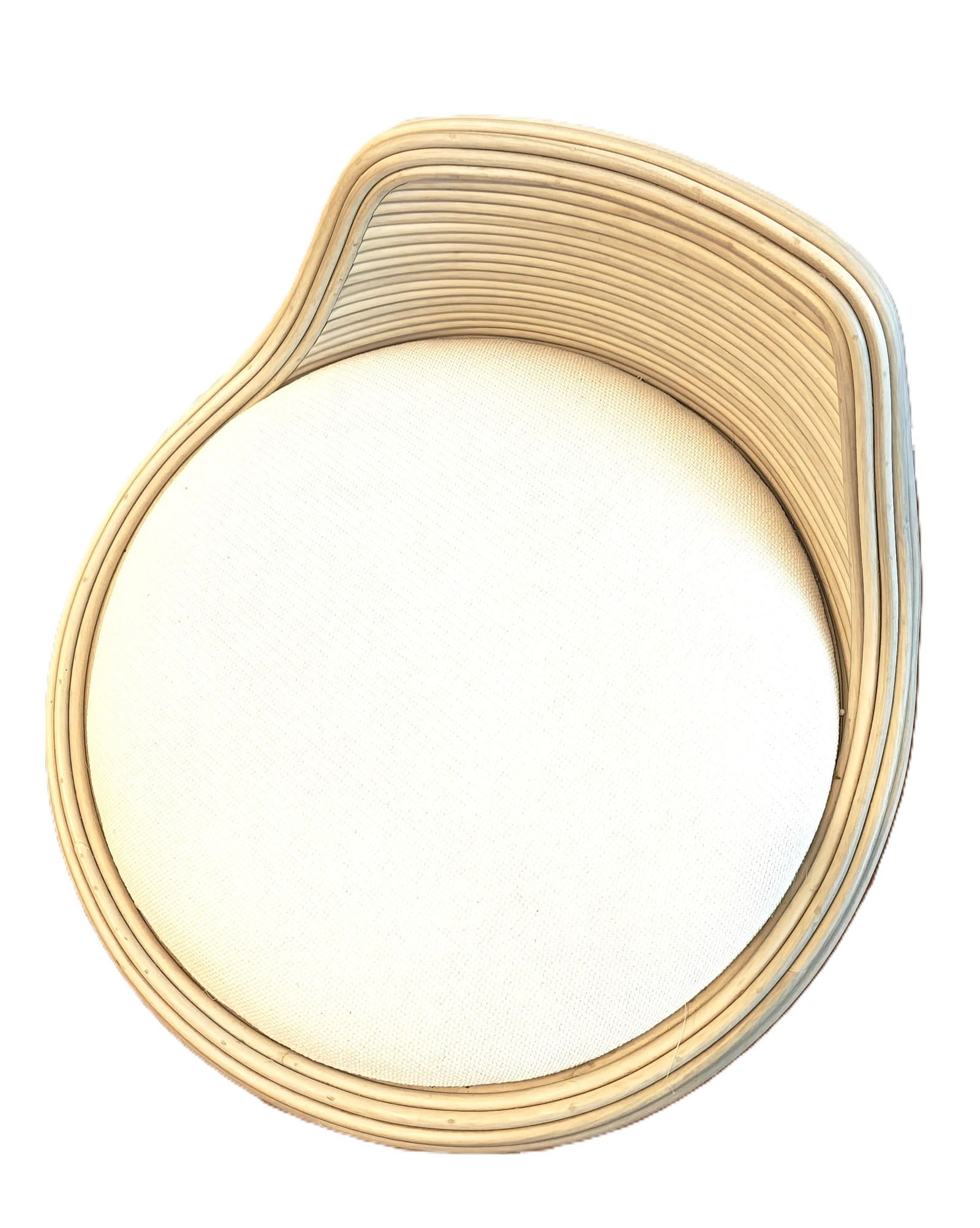 Palecek Enzo Swivel Stool Whitewash Pole Rattan - 5