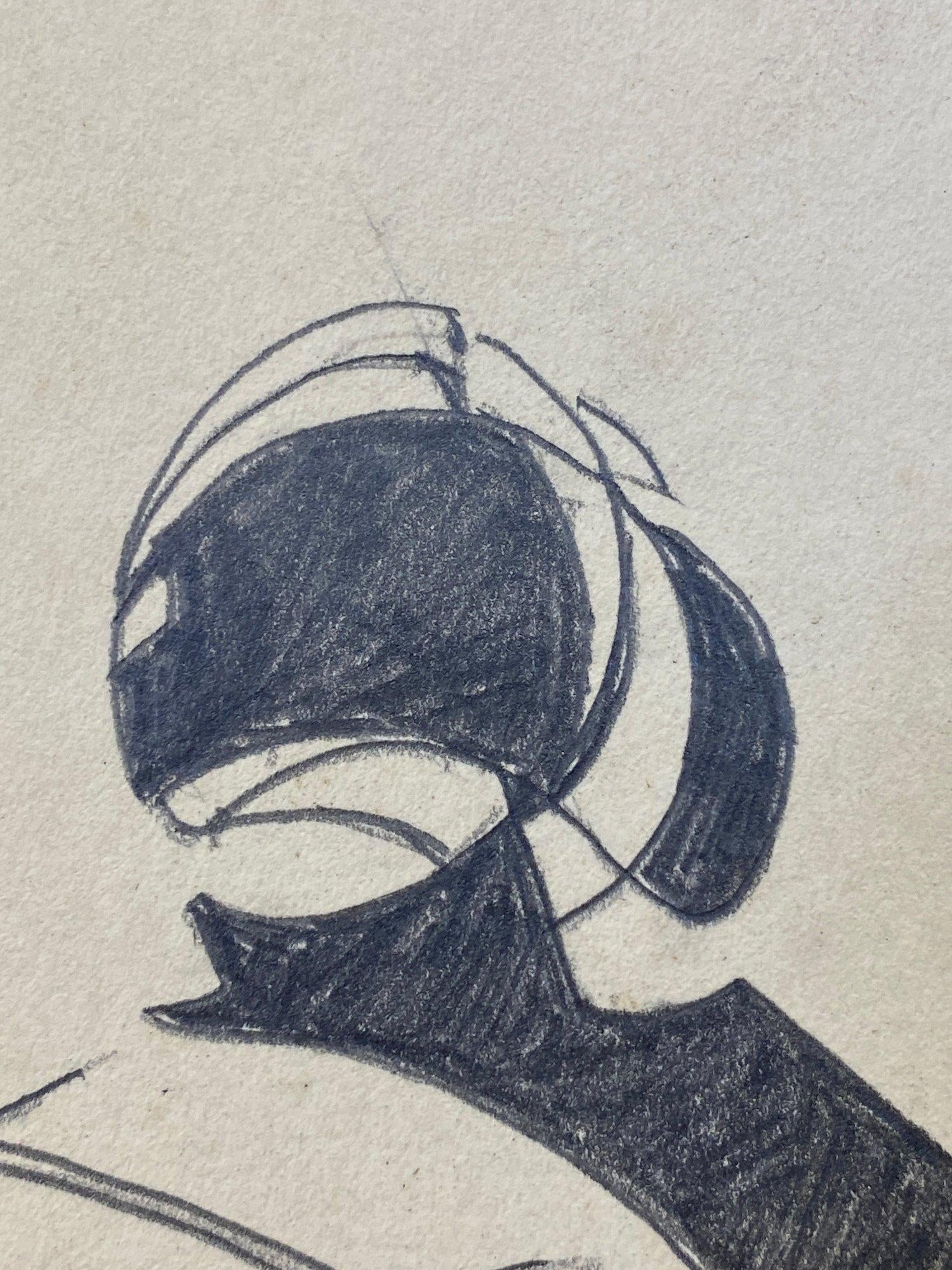 1990s Horse Race, Pen and Ink on Board, Signed Alton S Tobey - 7