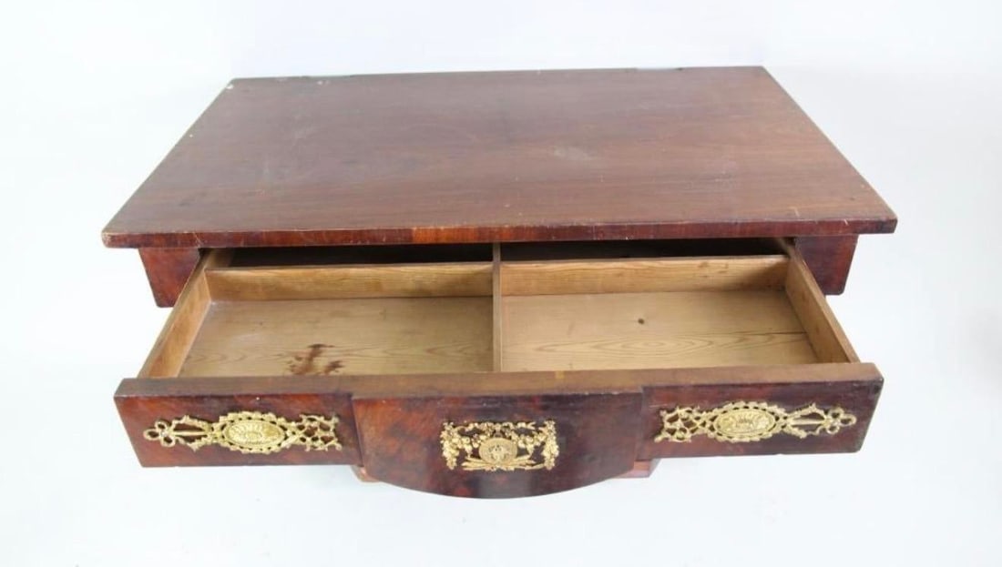 Early 19th Century Swedish or French Empire Majohamy and Gilt Pier or Dressing Table With Mirror - 14