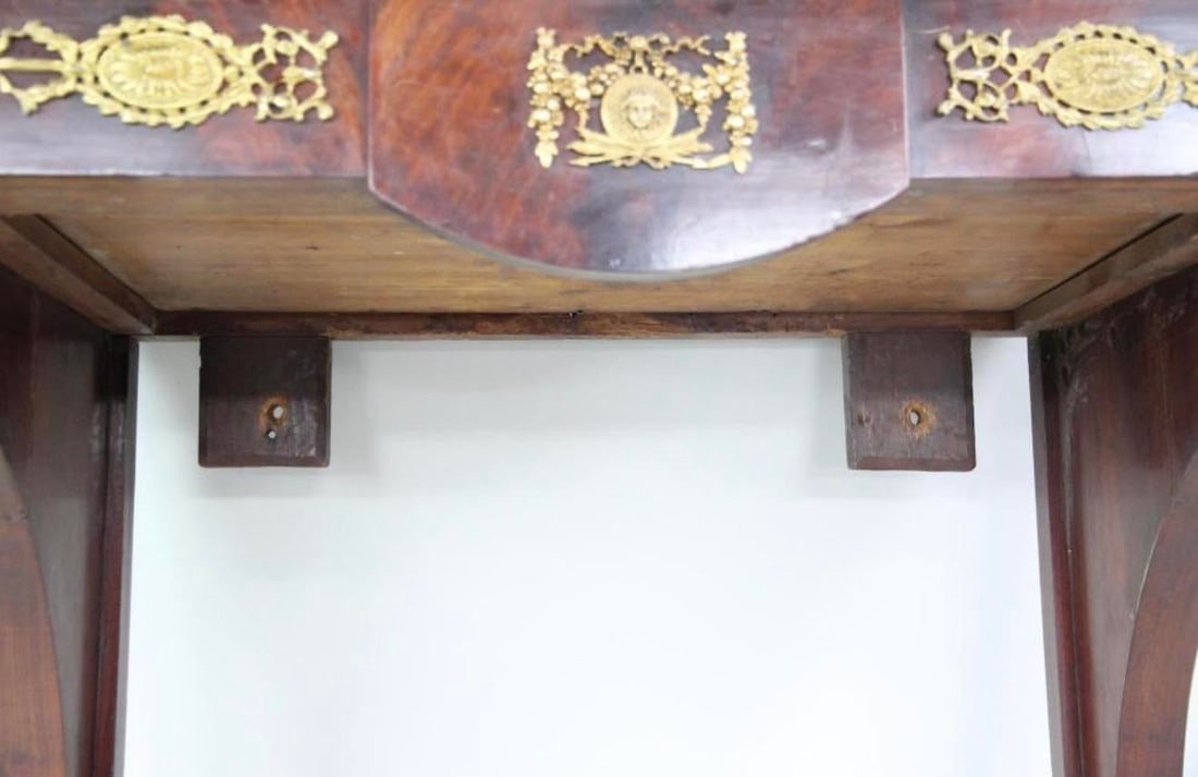 Early 19th Century Swedish or French Empire Majohamy and Gilt Pier or Dressing Table With Mirror - 16