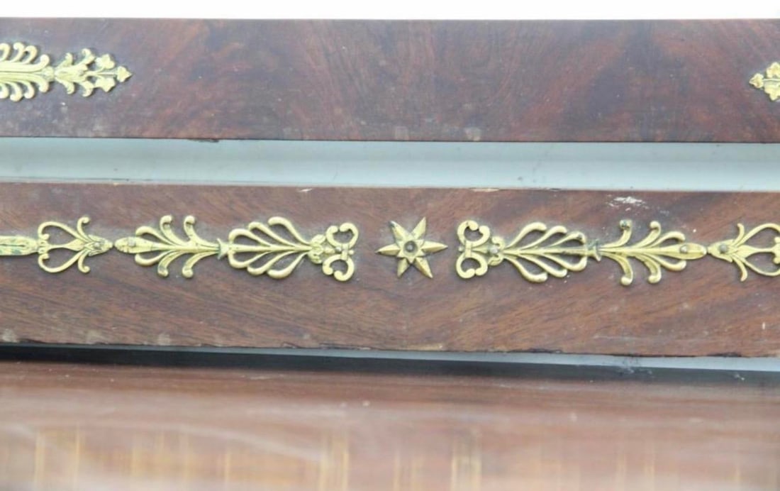 Early 19th Century Swedish or French Empire Majohamy and Gilt Pier or Dressing Table With Mirror - 6