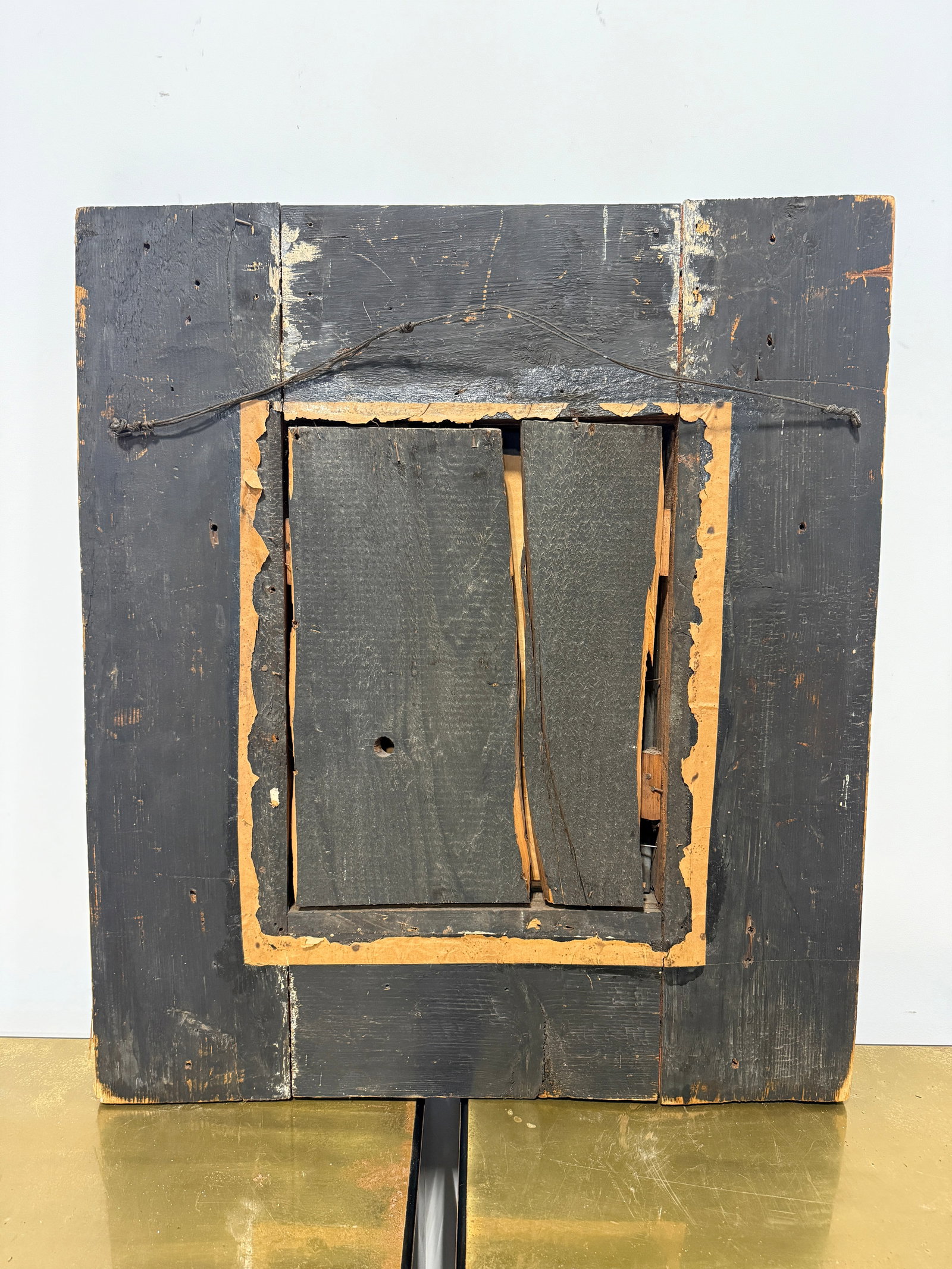 Napoleon III Period, Embossed Brass and Faux Tortoiseshell Ebonized Mirror - 11