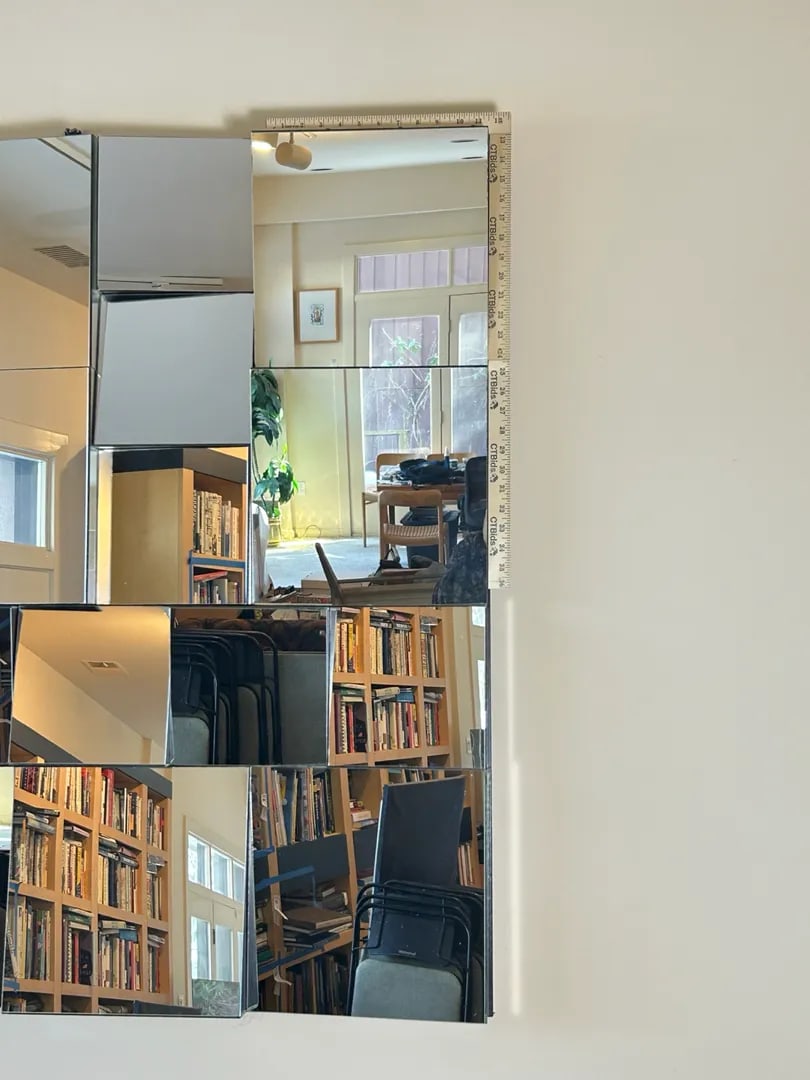 1970s Neal Small Style Large Faceted "Slopes" Wall Mirror - 6