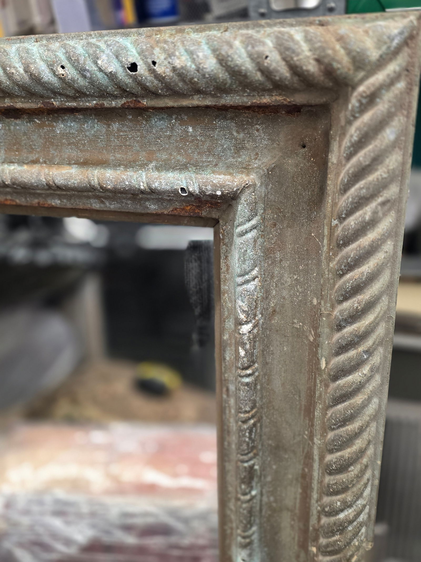 Enormous Vintage Copper Mirror - 3