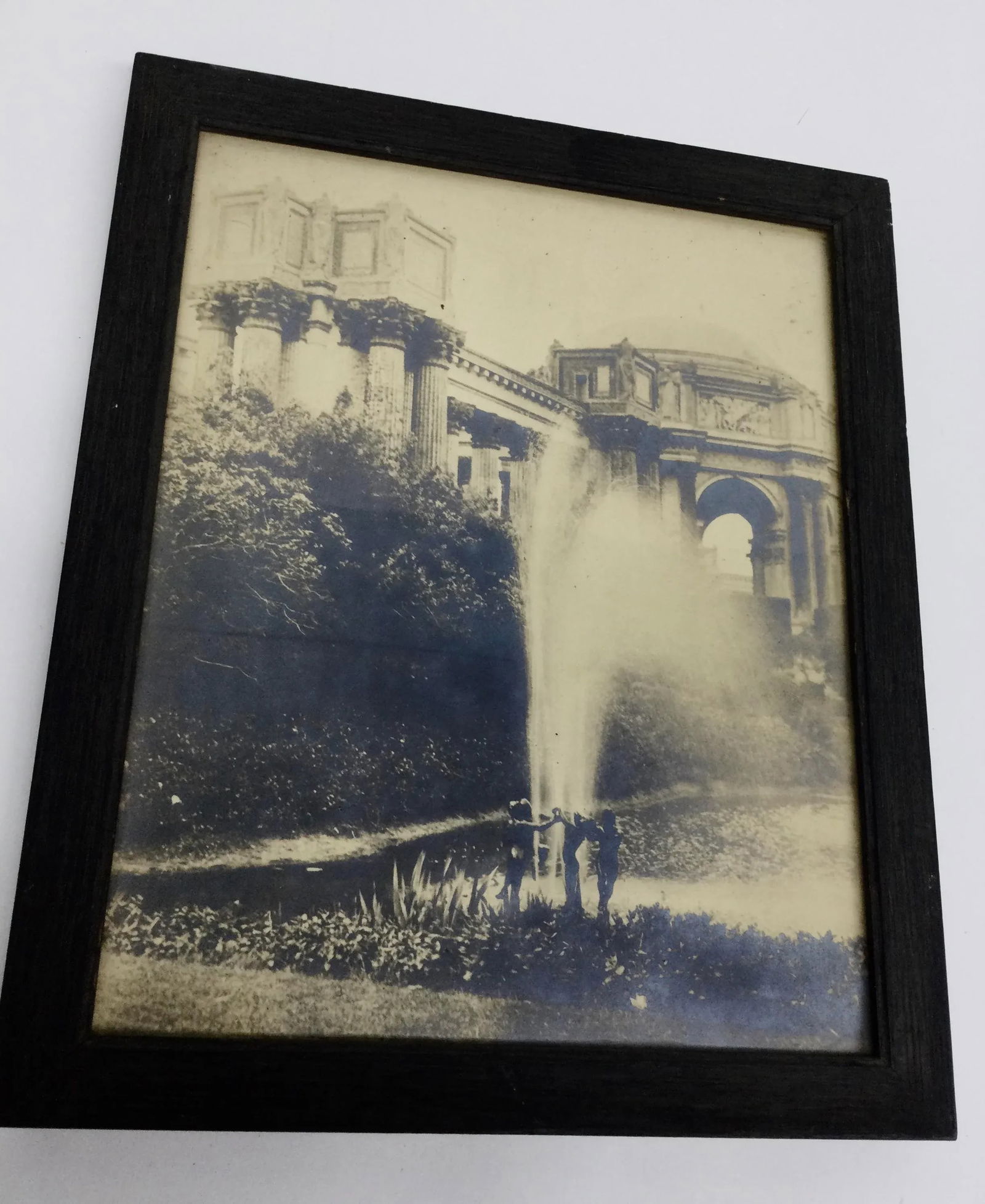 1915 Fountain at Lagoon Palace of Fine Arts Triptych Framed Photo - 2