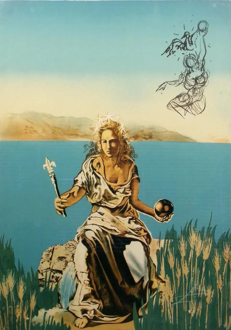 1976 "Coronation of Gala" Lithograph Hand Signed by Salvador Dali - 2