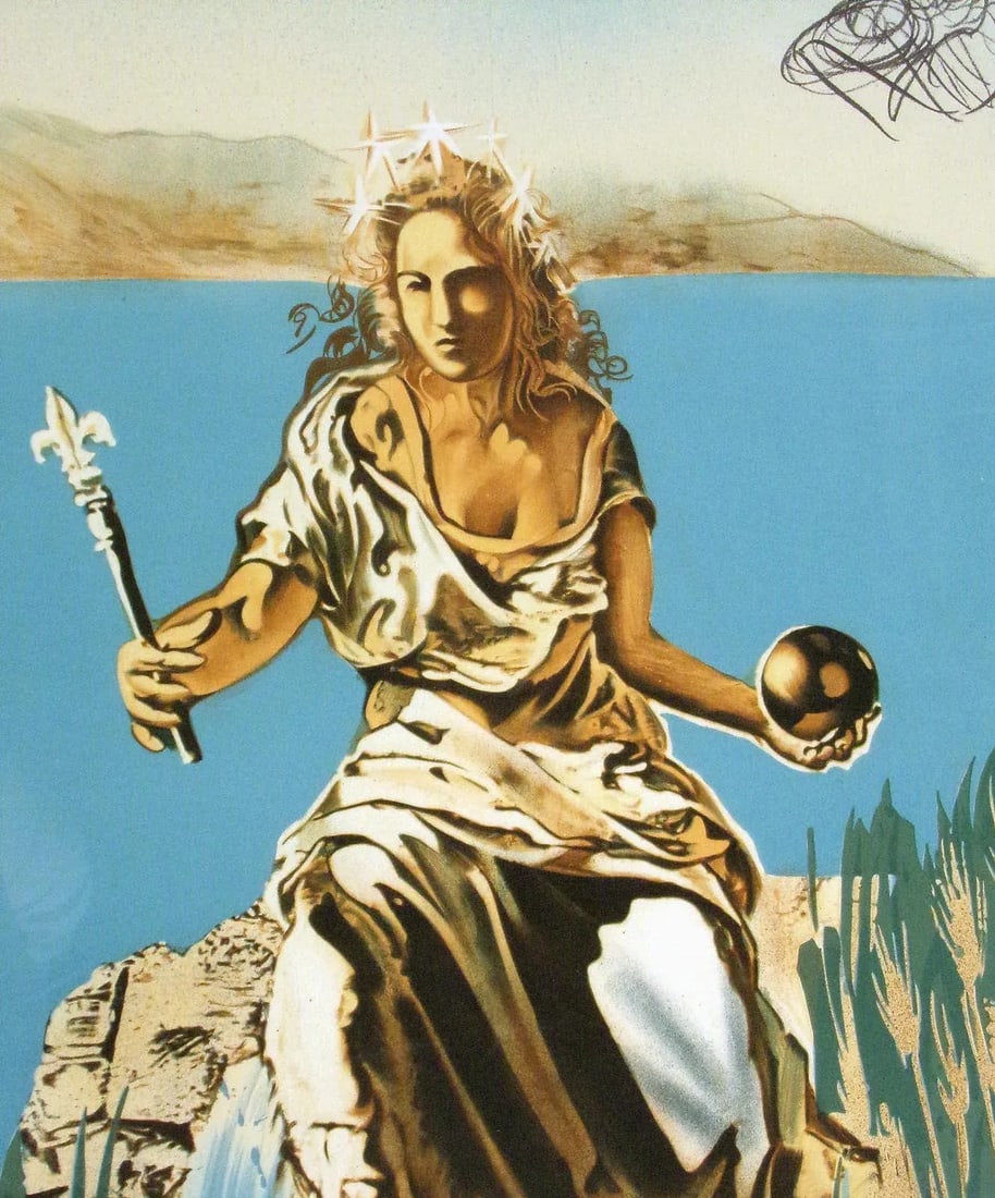 1976 "Coronation of Gala" Lithograph Hand Signed by Salvador Dali - 5