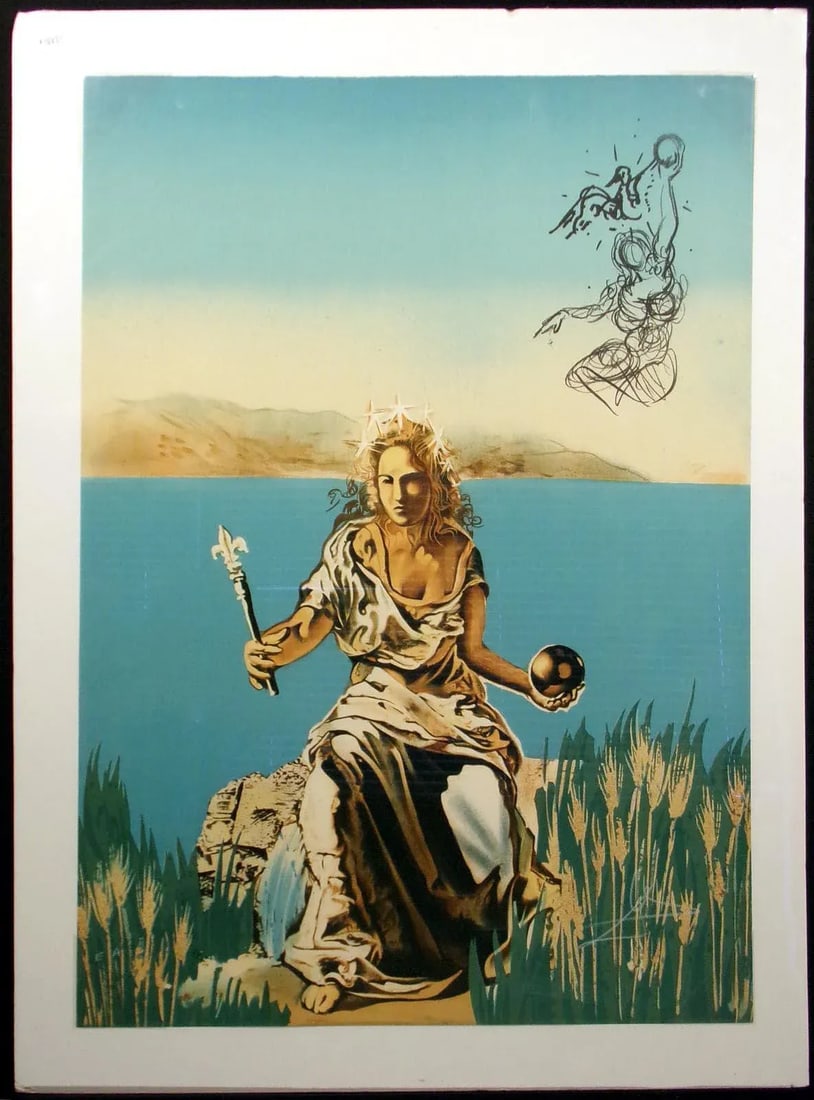 1976 "Coronation of Gala" Lithograph Hand Signed by Salvador Dali - 7