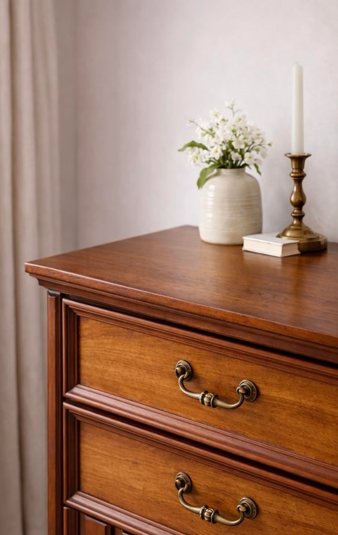 1970s Traditional Revival Five-Drawer Chest in the Manner of Drexel – Warm Brown Mahogany - 3