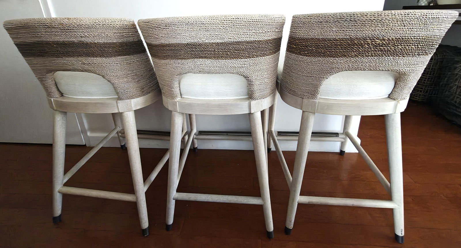 Palecek Fritz Rope Counter Stools- Set of 3 - 2