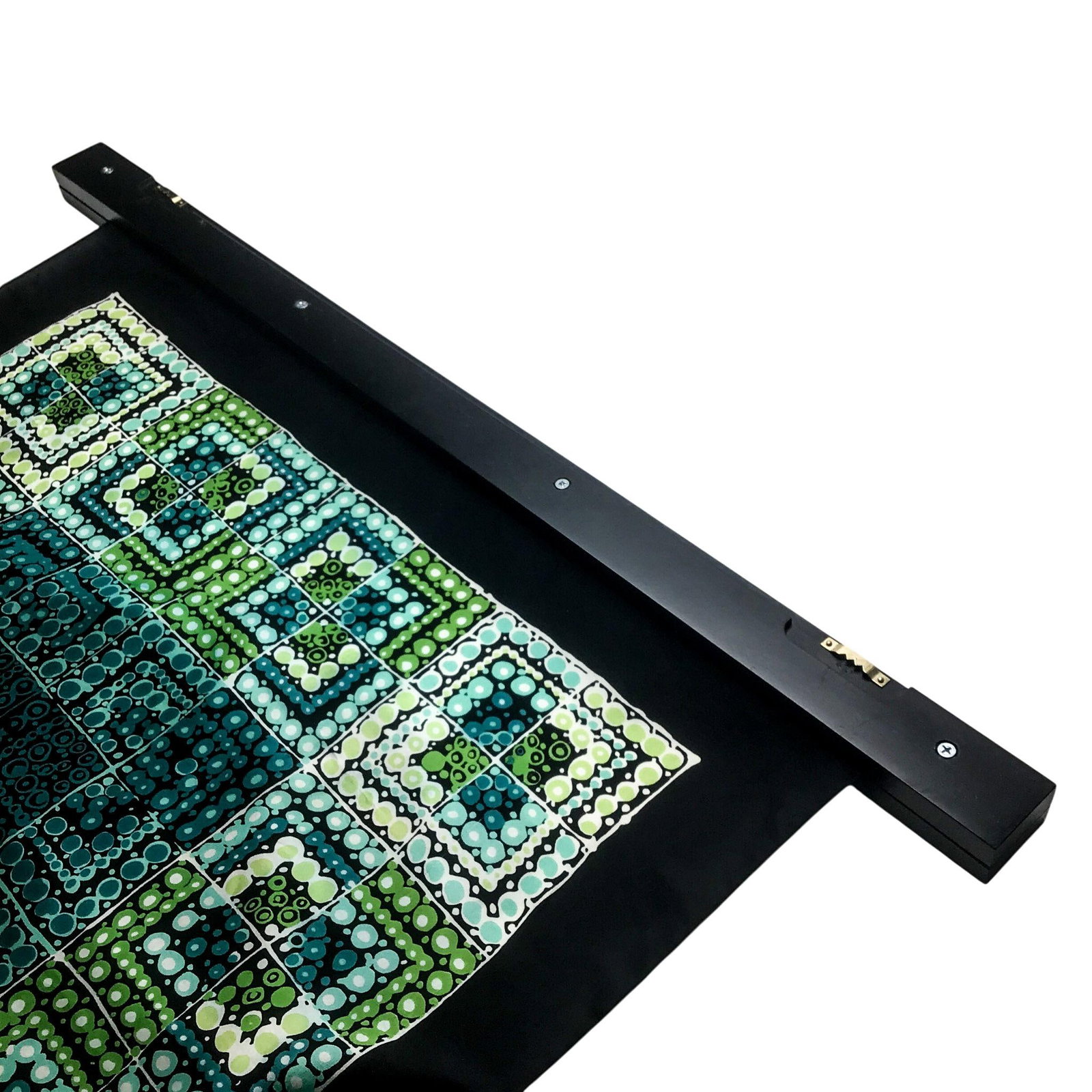 Pure Silk Twill Vintage Scarf With Wall Hanging Scarf Holder - 3