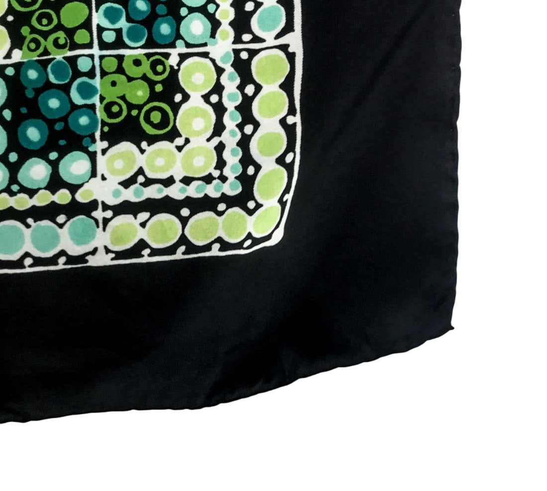 Pure Silk Twill Vintage Scarf With Wall Hanging Scarf Holder - 5