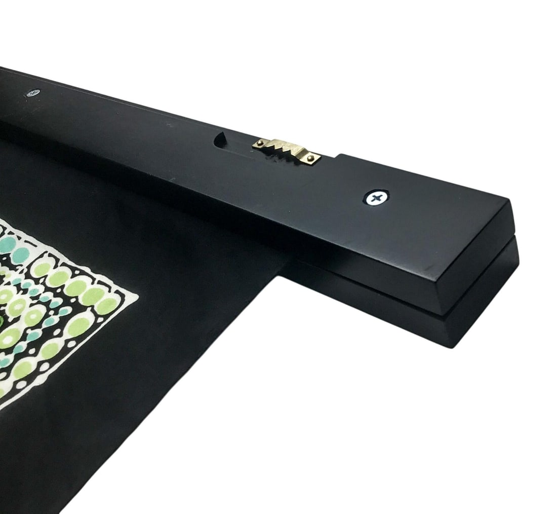 Pure Silk Twill Vintage Scarf With Wall Hanging Scarf Holder - 8