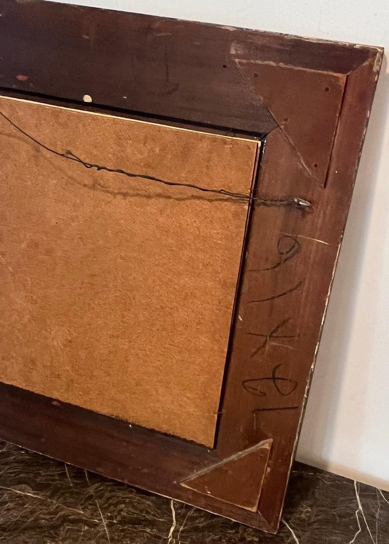 Mid 20th Century Watercolor in Antique Frame, Original, Signed "Birdsey" - 5