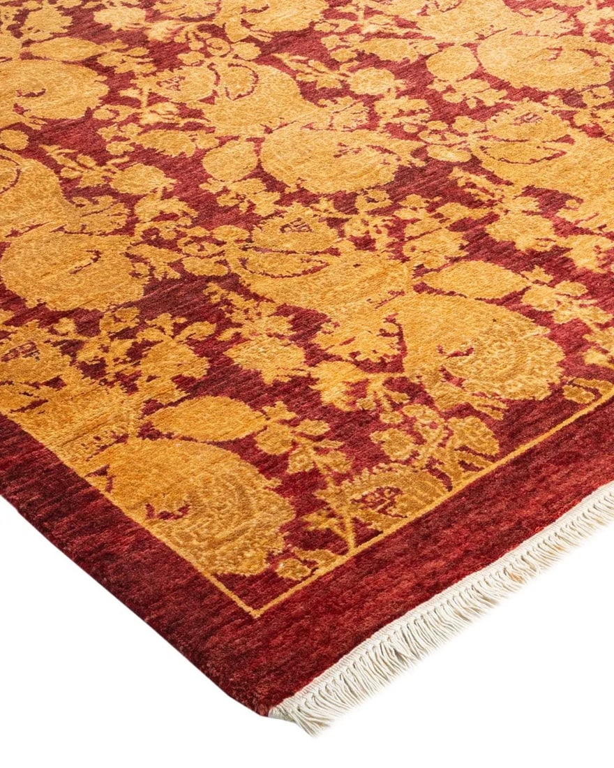 Mogul Hand Knotted Area Rug, Red - 5' 2" x 7' 10" - 2