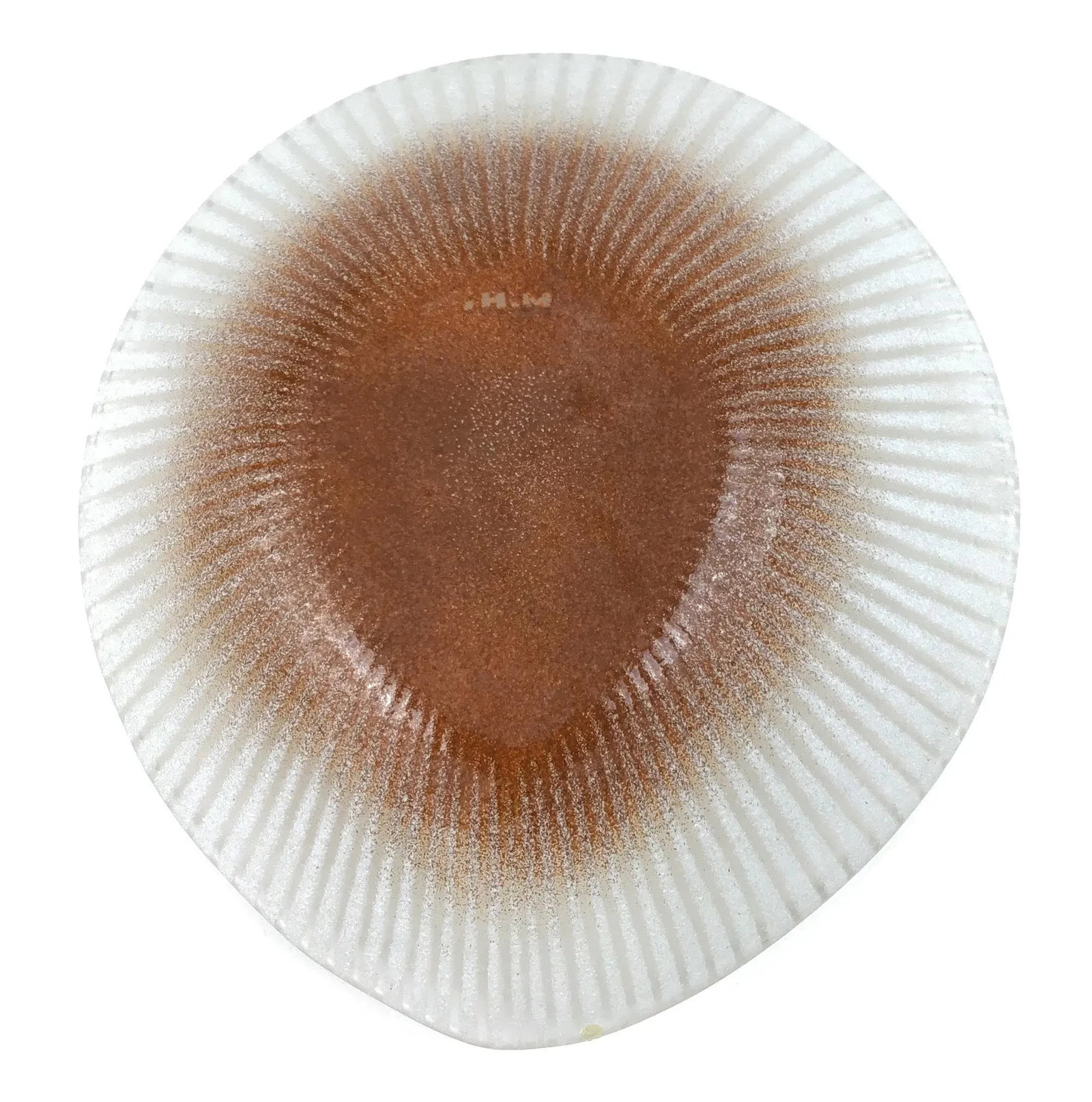 1960s Maurice Heston Etched & Ribbed Crystal Trinket Dish - 4