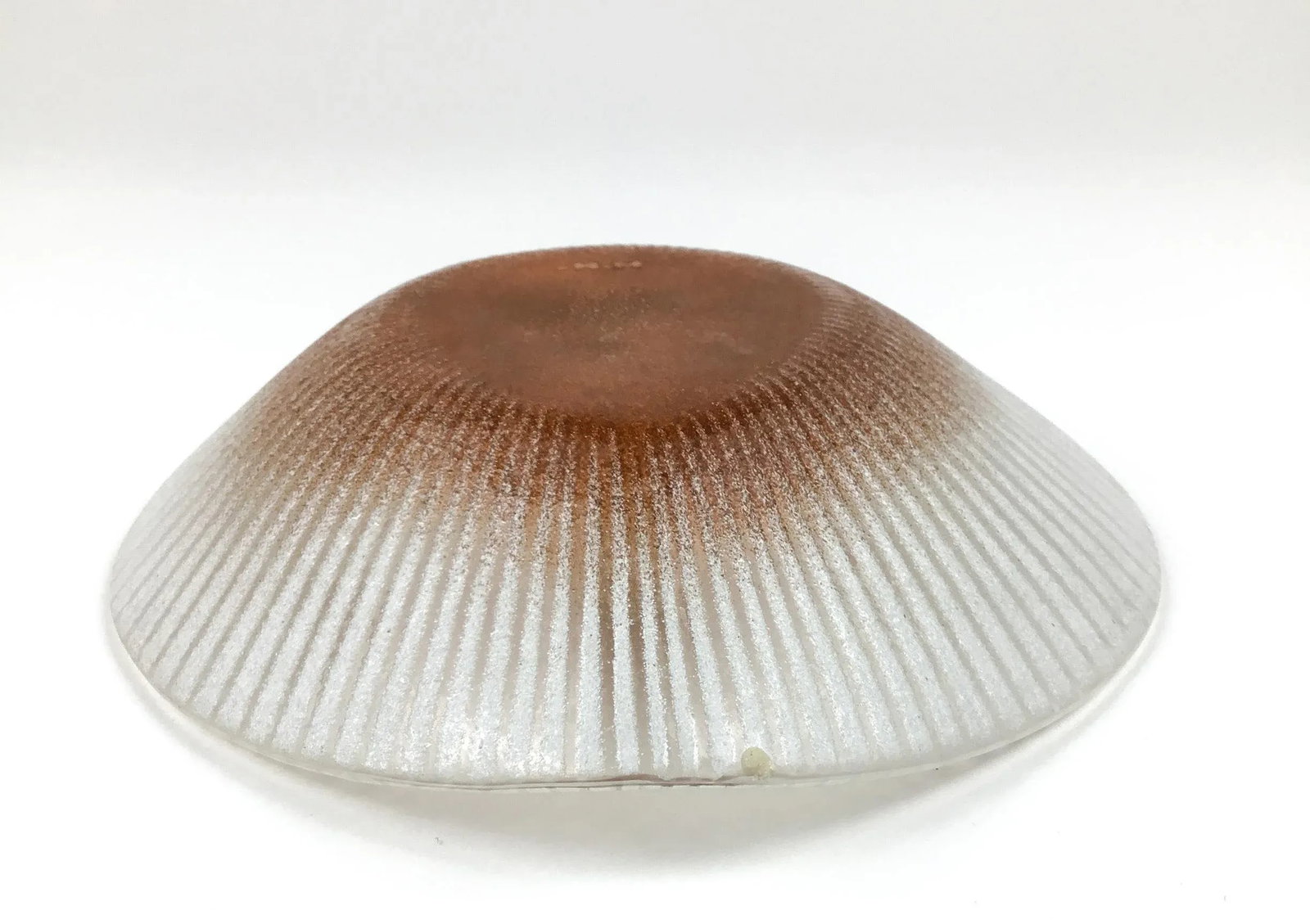 1960s Maurice Heston Etched & Ribbed Crystal Trinket Dish - 8