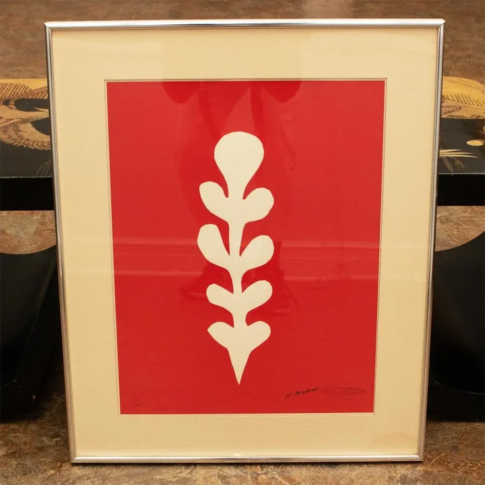 Palm by Henri Matisse, Signed, Pencil-Numbered and Estate-Stamped Serigraph, C. O. A. - 2