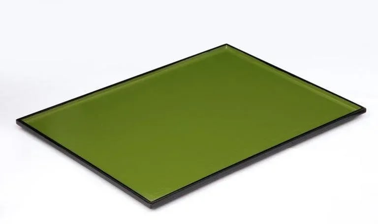 Early 21st Century Japanese Abstract, Acrylic, Green Trays - Set of 2 - 2