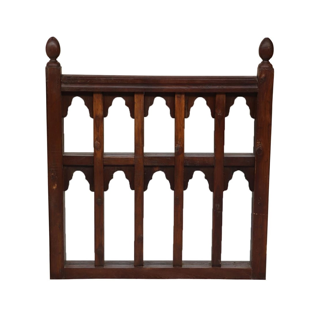 Vintage Wooden Staircase Railing Repurposed 40" X 40" Large Wall Art | Solid Wood Lattice Arched Sha - 2