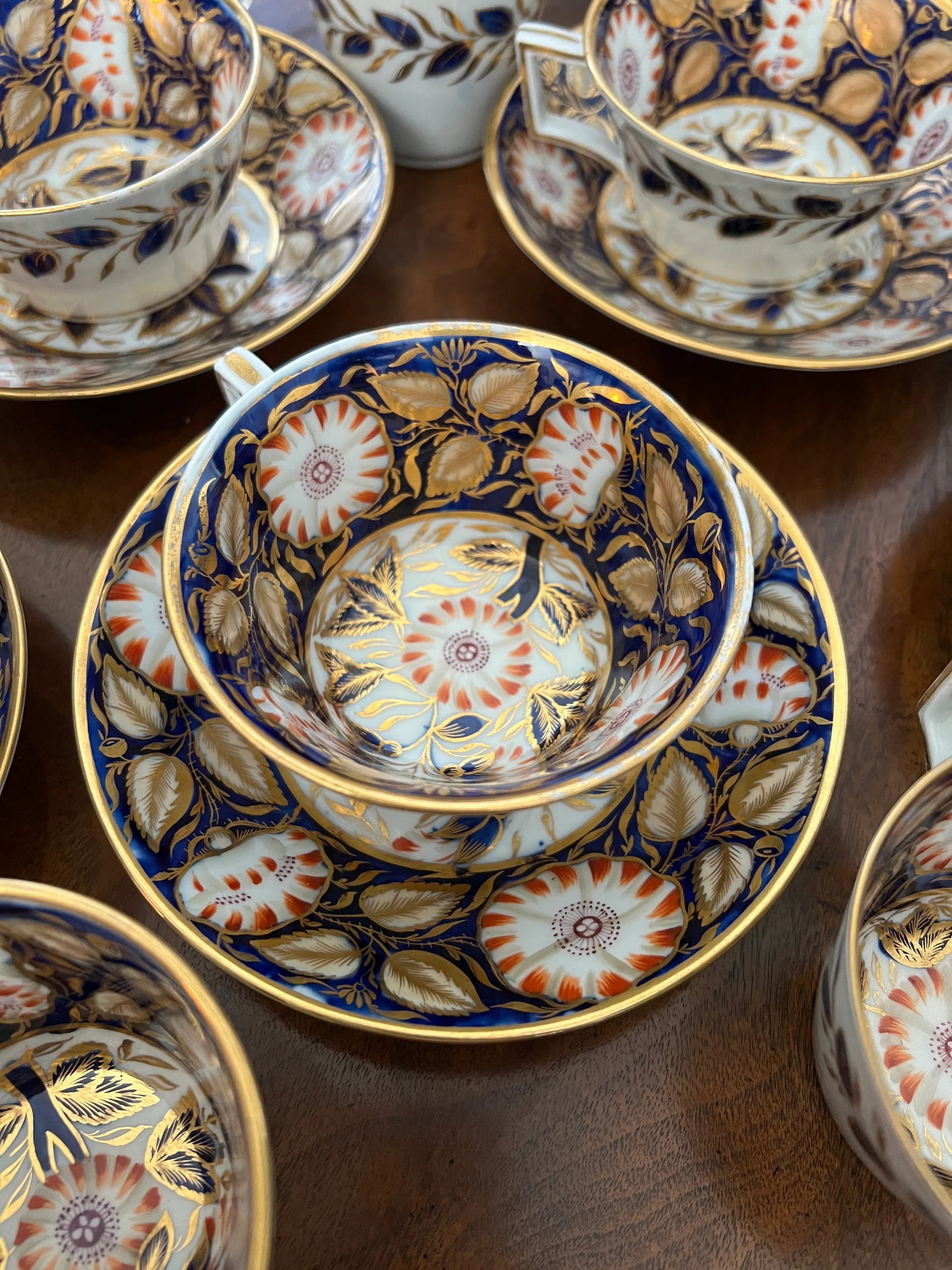 19th Century English Porcelain Dessert Service Cobalt- 27 Pieces - 4