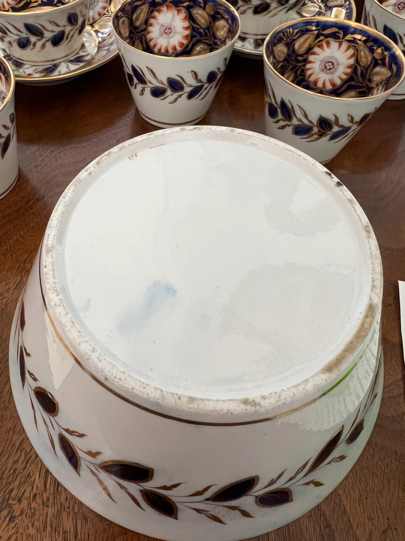 19th Century English Porcelain Dessert Service Cobalt- 27 Pieces - 5