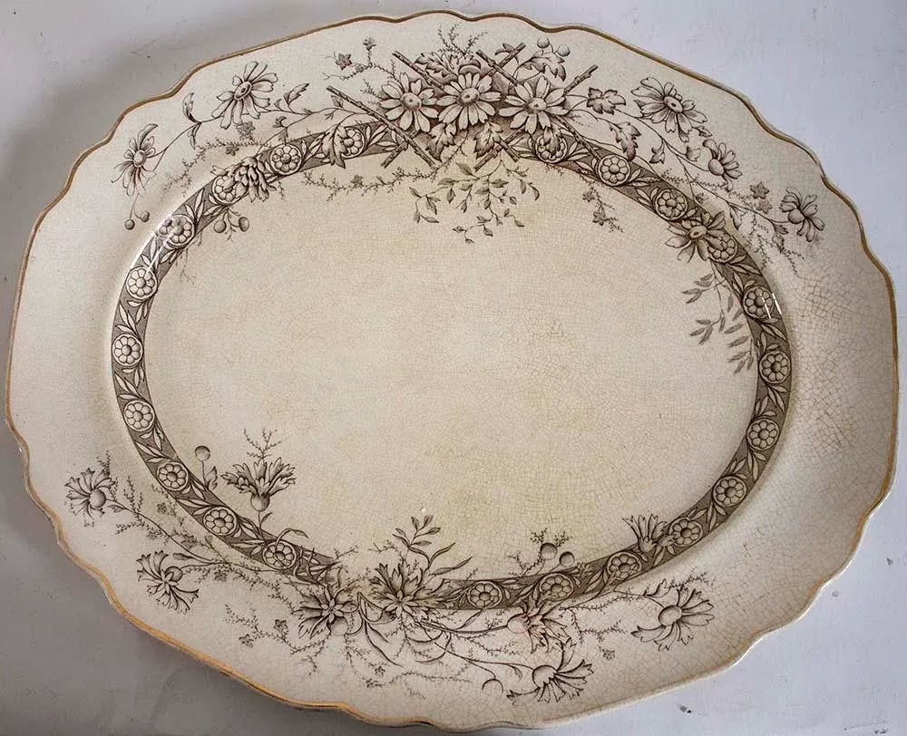 Vintage Staffordshire Farmhouse Serving Pieces - Set of 4 - 3